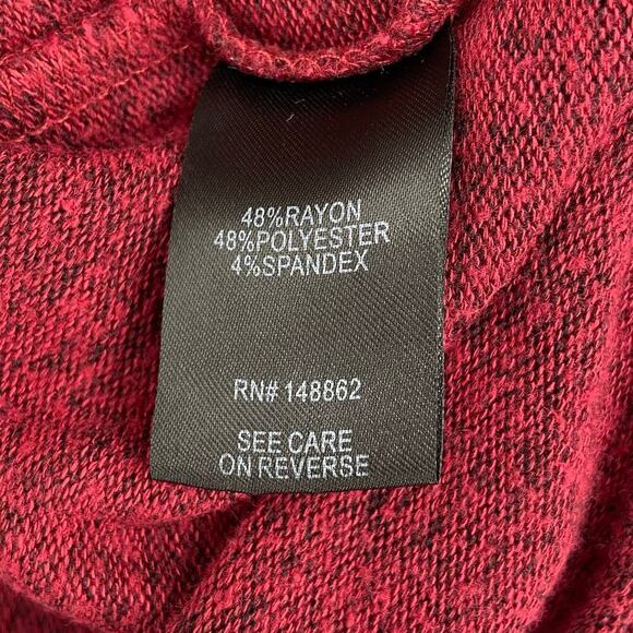 Torrid Super Soft Plush Tunic Top Size 1X Burgundy Red Laced Shoulders V-Neck - Picture 5 of 11